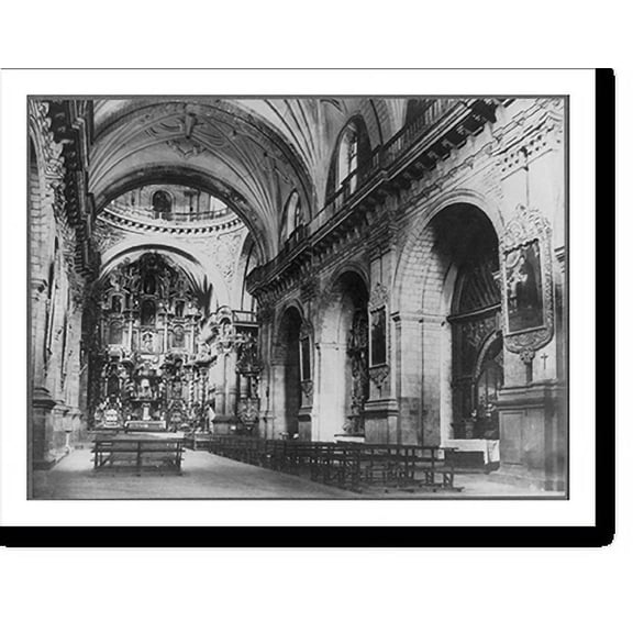 Historic Print, High altar in Iglesia de Lo Compañia, Cuzco, Peru, 16" x 20"