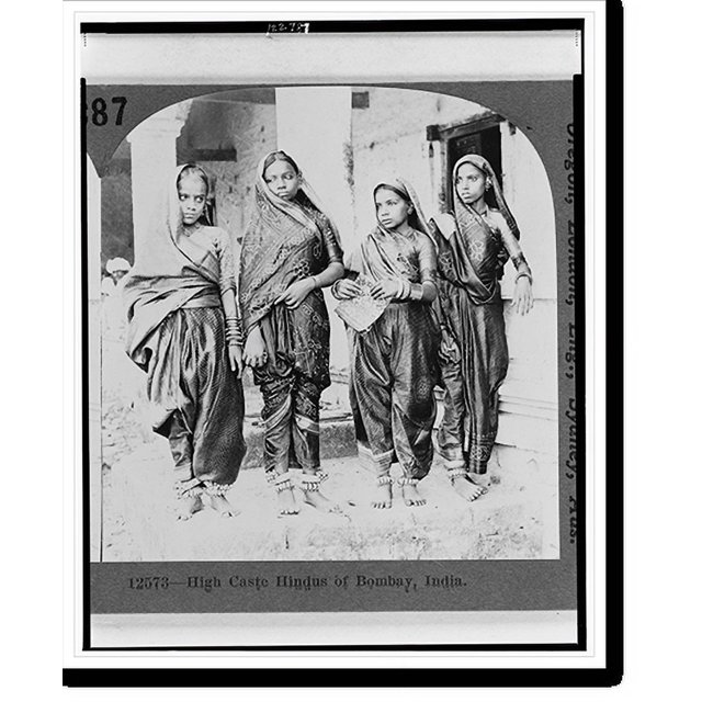 Historic Print, High caste Hindus of Bombay, India, 16" x 20"