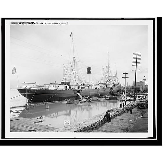 Historic Print, High water at New Orleans, La., levee, March 21, 1903 - 2, 16" x 20"