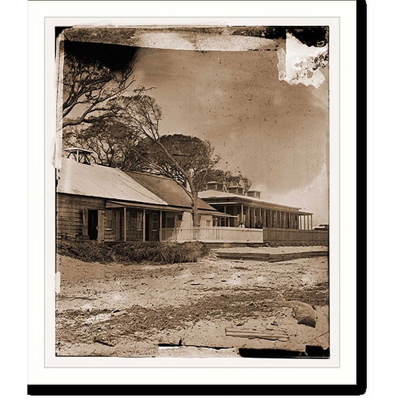 Historic Print, Hilton Head South Carolina. Headquarters of General David Hunter, 18" x 24"