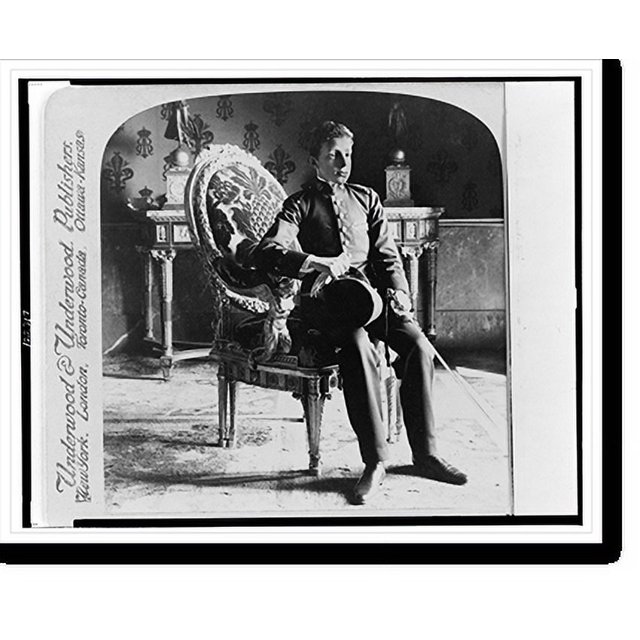 Historic Print, His Majesty, Alfonso XIII, King of Spain, in the Royal