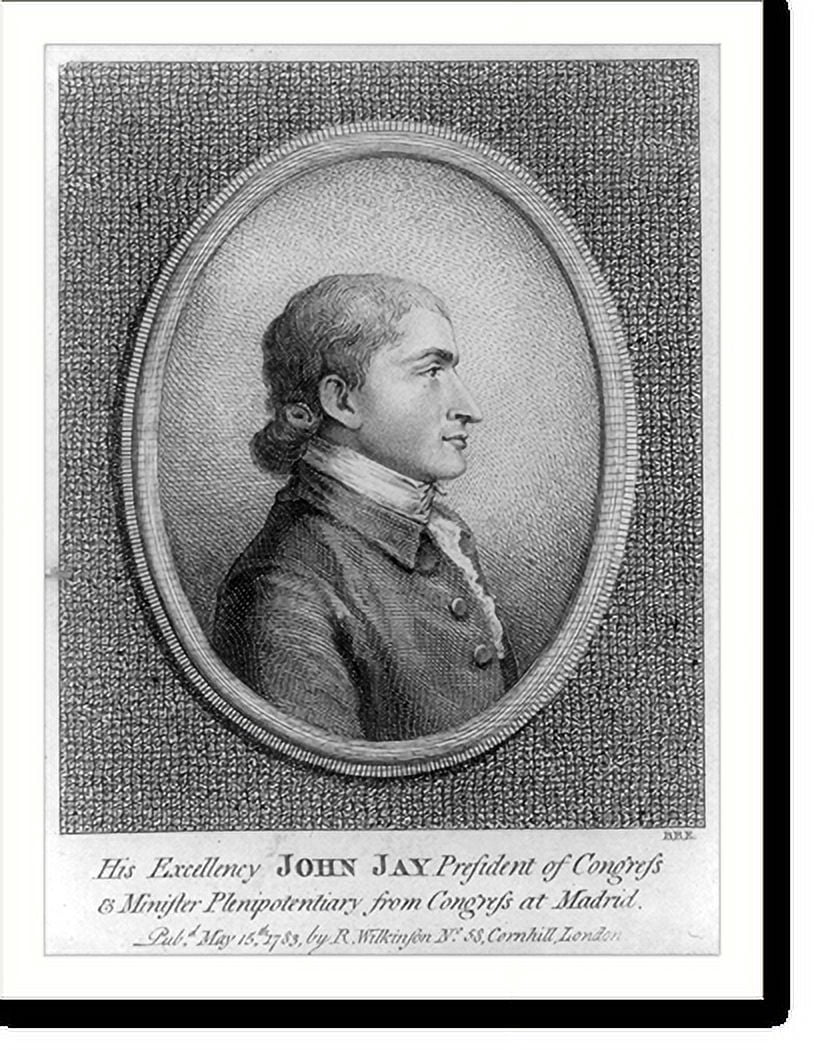 Historic Print, His excellency John Jay, president of congress ...
