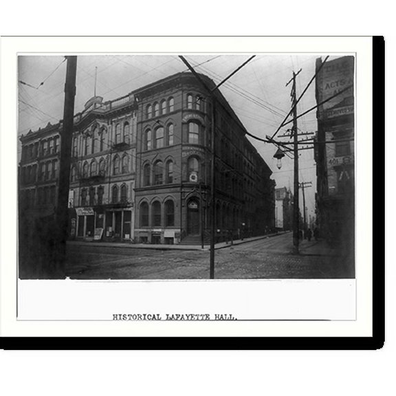 Historic Print, Historical Lafayette Hall, birth place of Republican Party, 16" x 20"