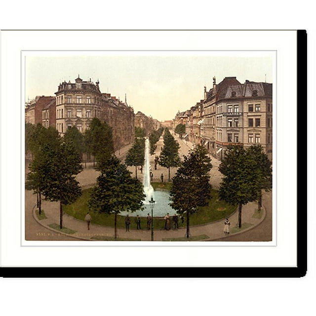 Historic Print, Hohenstaufenring Cologne the Rhine Germany, 16" x 20