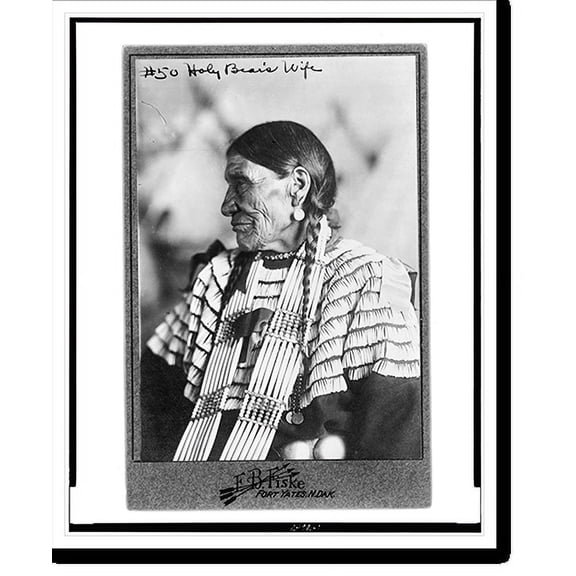 Historic Print, Holy Bear's wife.F.B. Fiske, Fort Yates, N. Dak., 16" x 20"
