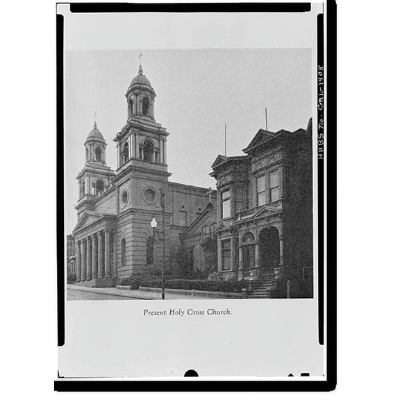 Historic Print, Holy Cross Parish Hall, Eddy Street (moved from Market & Second Streets), San Francisco, San Francisco County, CA - 2, 18" x 24"