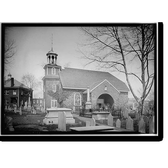 Historic Print, Holy Trinity Church, Seventh & Church Street, Wilmington, New Castle County, DE, 16" x 20"