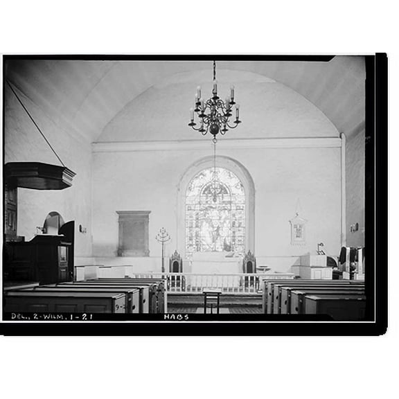 Historic Print, Holy Trinity Church, Seventh & Church Street, Wilmington, New Castle County, DE - 5, 18" x 24"