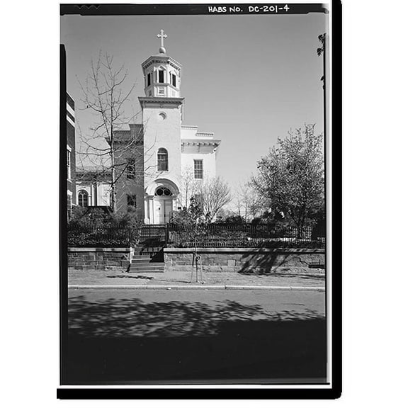 Historic Print, Holy Trinity Parish, Thirty-sixth Street between N & O Streets, Northwe, Washington, District of Columbia, DC - 4, 18" x 24"