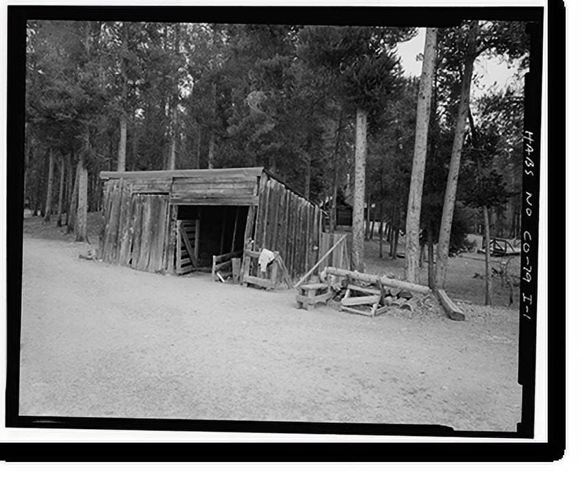 Historic Print, Holzwarth Trout Lodge, Woodshed, Trail Ridge Road