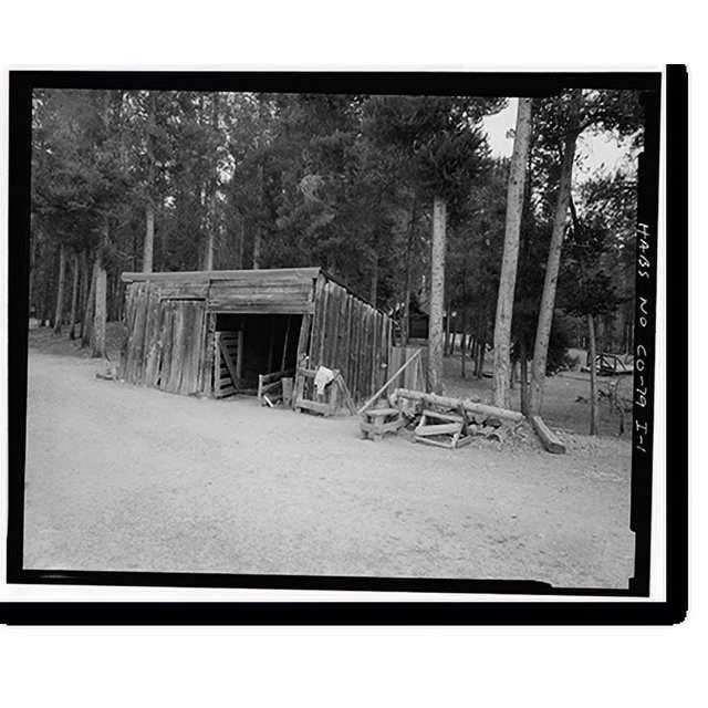 Historic Print, Holzwarth Trout Lodge, Woodshed, Trail Ridge Road