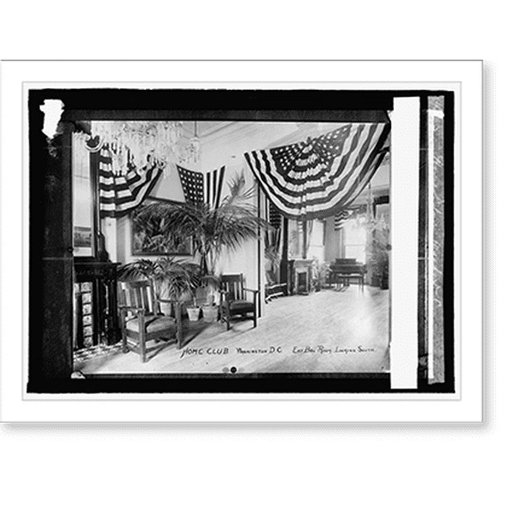 Historic Print, Home Club, Wash., D.C., 16" x 20"