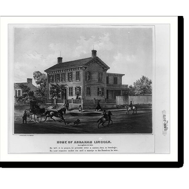 Historic Print, Home of Abraham Lincoln, 16" x 20"