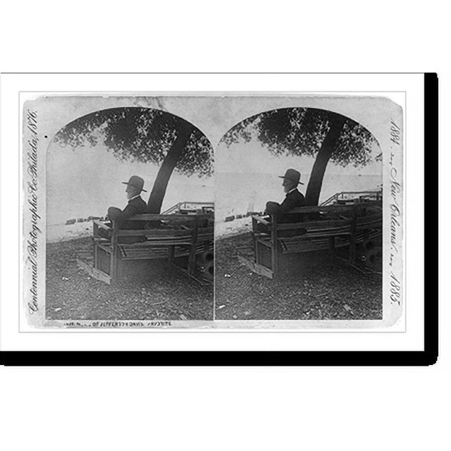 Historic Print, Home of Jefferson Davis. Favorite seat, 16" x 20