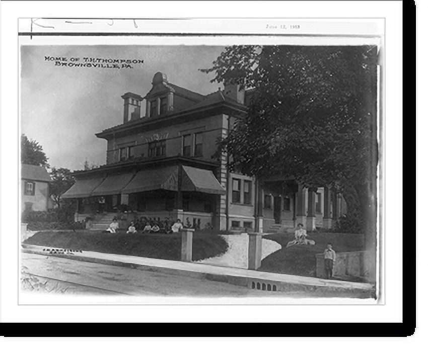 Historic Print, Home of T.H. Thompson, Brownsville, Pa., 16" x 20