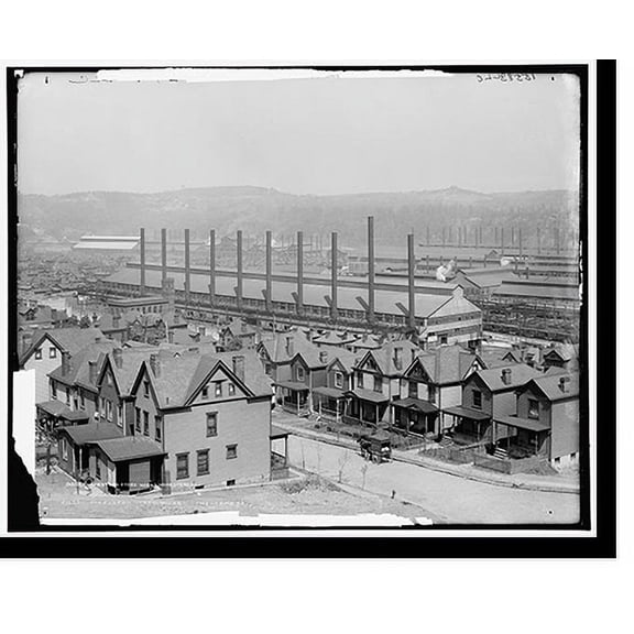 Historic Print, Homestead Steel Works, Homestead, Pa. - 7, 18" x 24"