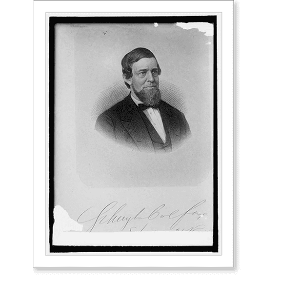 Historic Print, Hon. Scuyler Colfax, Speaker of House, Lincoln Cabinet, 16" x 20"