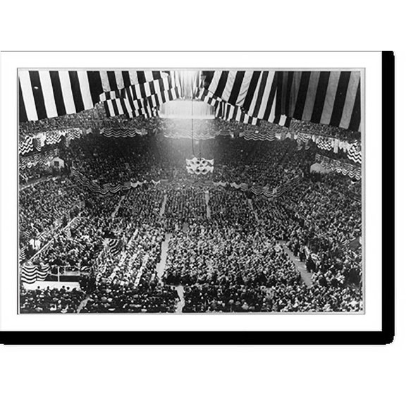 Historic Print, Hoover draws greatest political crowd in history of New York City, 16" x 20"