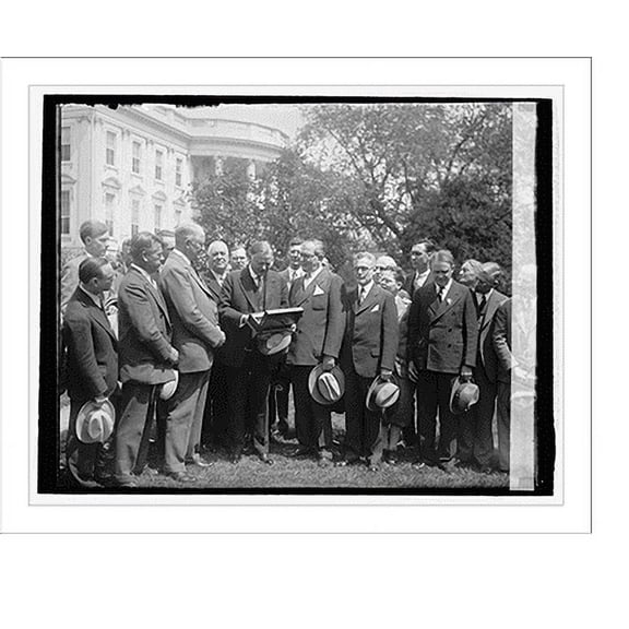 Historic Print, Hoover receiving gavel, 4/26/29, 16" x 20"