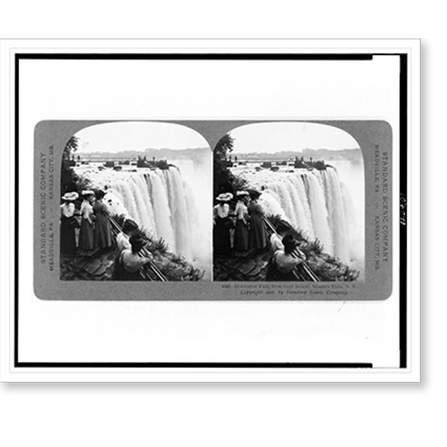 Historic Print, Horseshoe Falls from Goat Island, Niagara Falls, N.Y