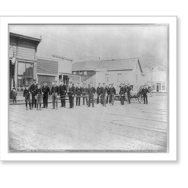 Historic Print, Hose co. no. 1, Juneau [Alaska] Fire Dept., 16" x 20