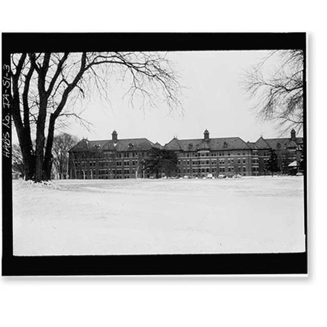 Historic Print, Hospital for the Insane, Main Building, West Main