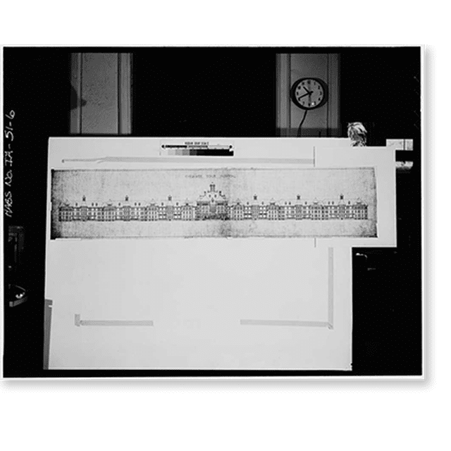 Historic Print, Hospital for the Insane, Main Building, West Main