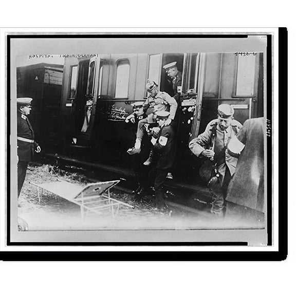 Historic Print, Hospital train, Germany, 16" x 20"