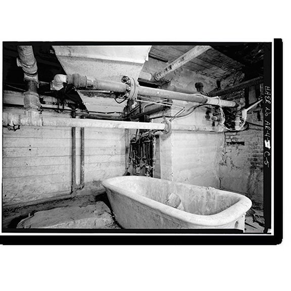 Historic Print, Hot Springs National Park Bathhouse Row, Maurice Bathhouse: Mechanical & Piping Systems, State Highway 7, 1 mile north of U.S. Highway 70, Hot Springs, Garland County, A...18" x 24"