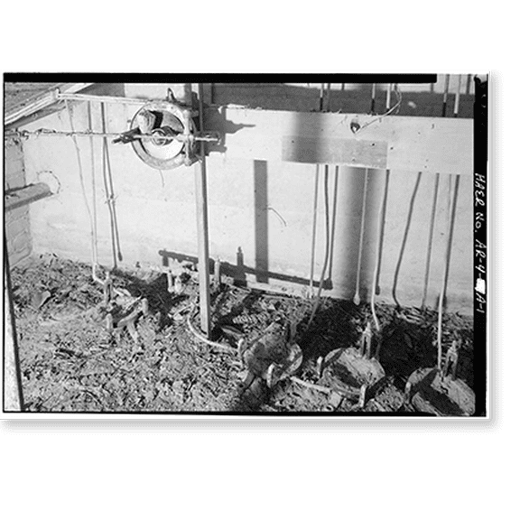 Historic Print, Hot Springs National Park, Bathhouse Row, Superior Bathhouse: Mechanical & Piping Systems, State Highway 7, 1 mile north of U.S. Highway 70, Hot Springs, Garland County, AR, 16" x 20"