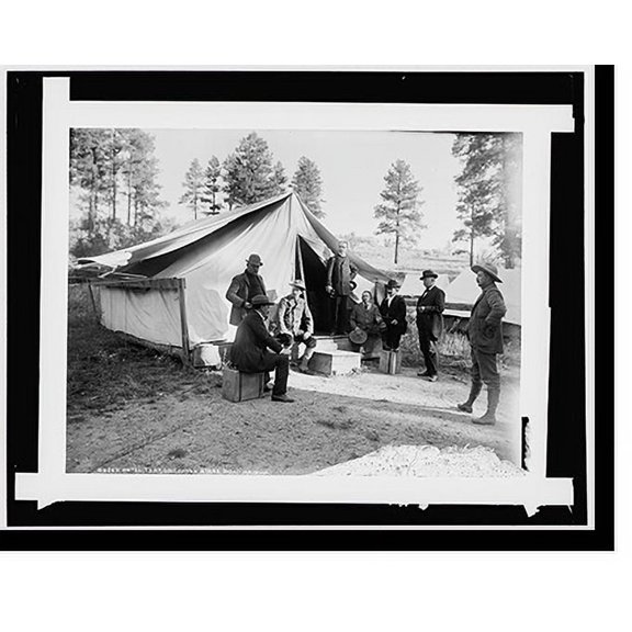 Historic Print, Hotel tent, G[ran]d Canyon stage road, Arizona, 16" x 20"