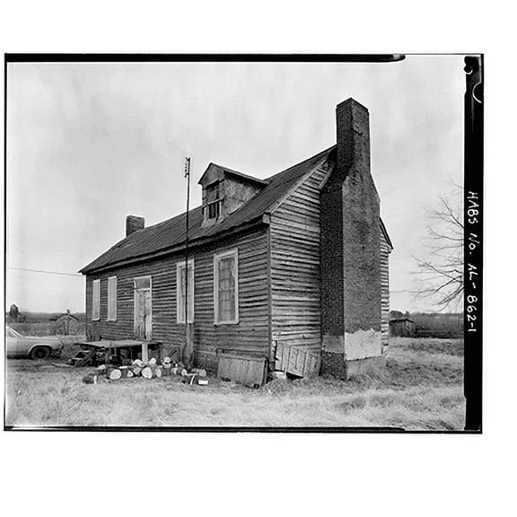 Historic Print, House, County Road 40 (River Road), Sheffield vicinity, Colbert County, AL, 16" x 20"