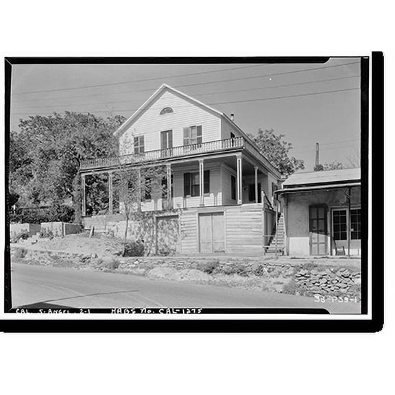 Historic Print, House, Highway 49, Angels Camp, Calaveras County, CA, 16" x 20"