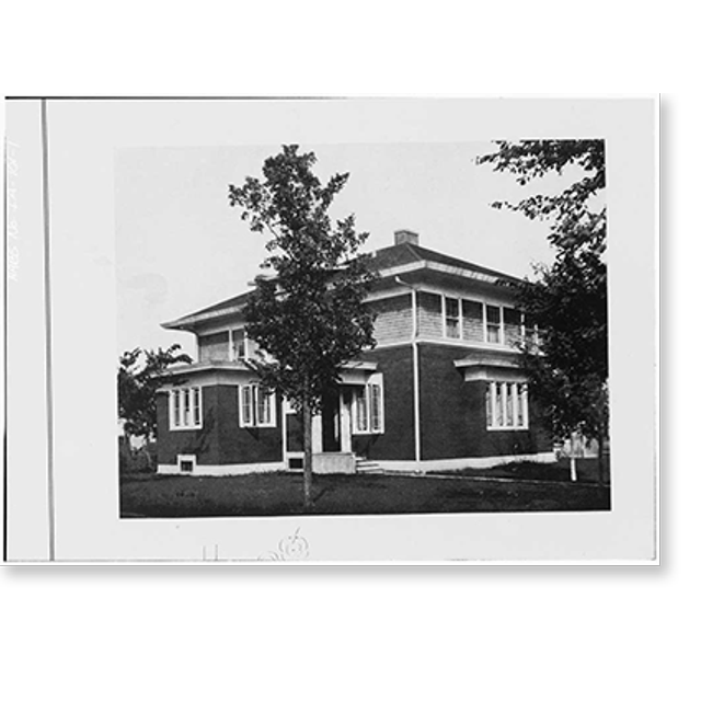 Historic Print, House, Waterloo, Black Hawk County, IA, 16" x 20"