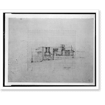Historic Print, [House for Mrs. Charles P. Lowes, Eagle Rock, Los Angeles, California. First scheme, exterior], 16" x 20"