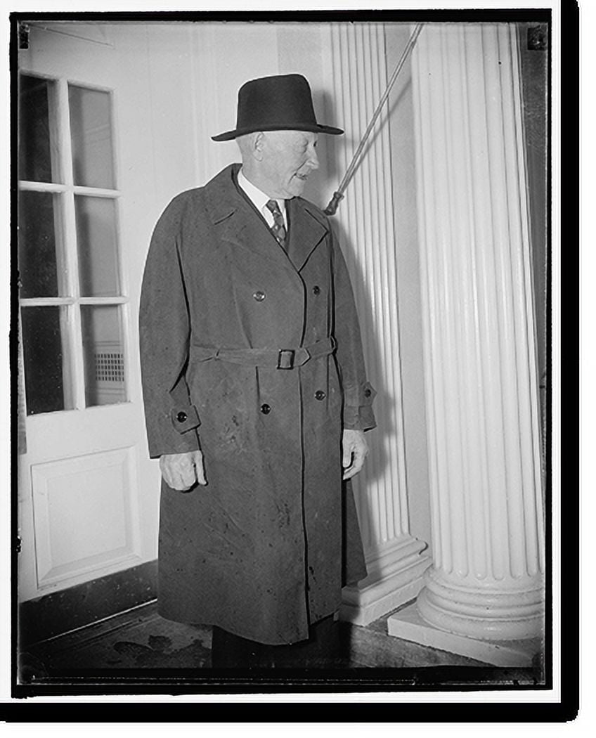 Historic Print, House ways and means chairman confers with president