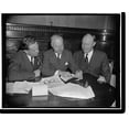 thumbnail image 1 of Historic Print, Housing Administrator asks for funds to continue building low-rent homes. Washington, D.C., April 7. U.S.H.A., 16" x 20", 1 of 3