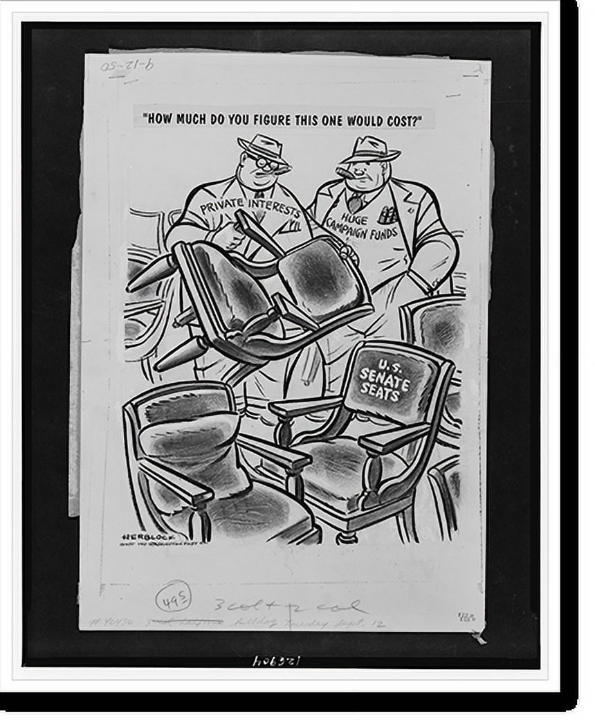 Historic Print, How much do you figure this one would cost?".Herblock