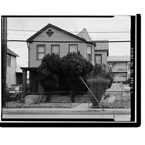 Historic Print, Howard Road Historic District, Samuel H. Lucas House No. 2, 1018 Howard Road, Washington, District of Columbia, DC, 16" x 20"