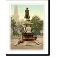 Historic Print, Howard Statue Bedford England, 16" x 20"