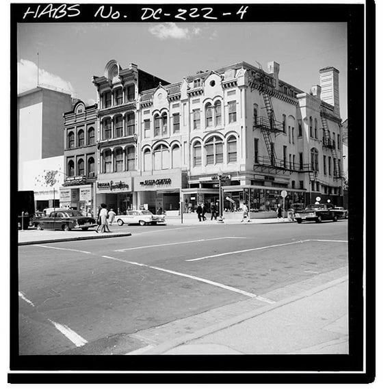 Historic Print, Hume Building, 807 Market Space Northwest, Square 408, Lot 802, Washington, District of Columbia, DC - 4, 16" x 20"
