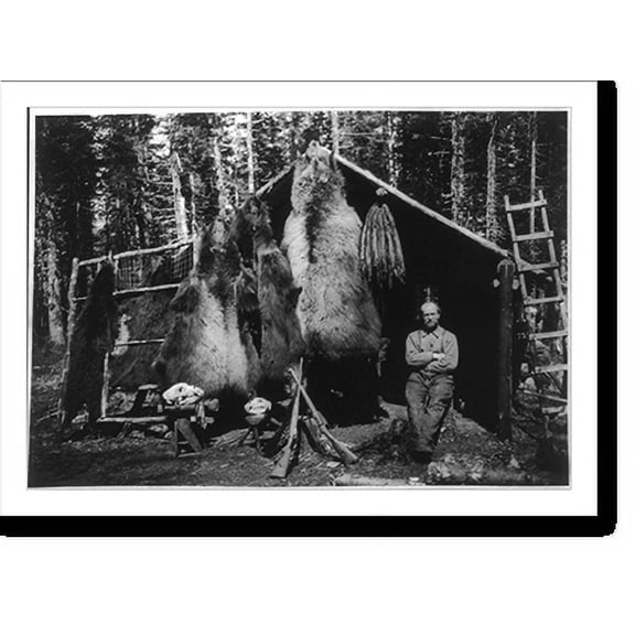 Historic Print, Hunting camp, Copper River, Alaska., 16" x 20"