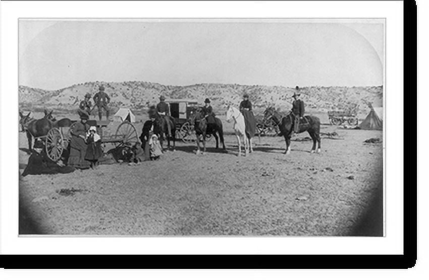 Historic Print, Hunting camp at Peck's Lake, 21 miles north of Fort