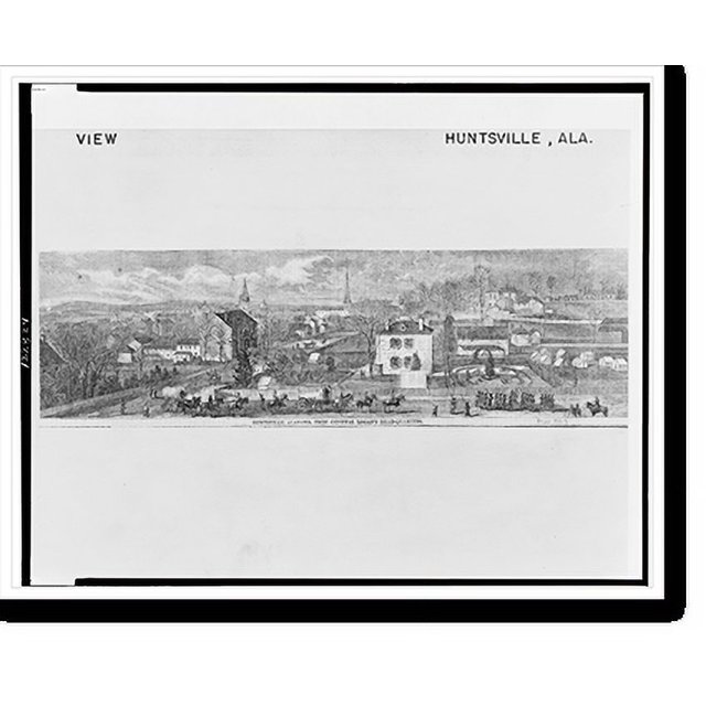Historic Print, Huntsville, Alabama, from General Logan's headquarters