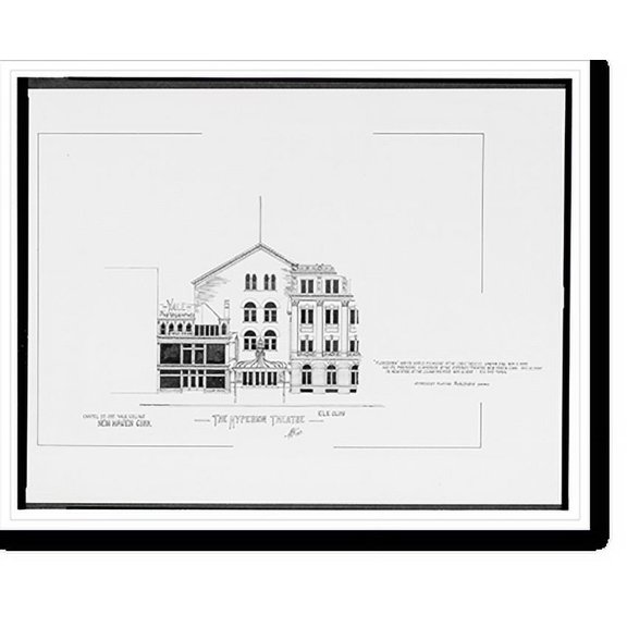 Historic Print, [Hyperion Theatre, Chapel St. opposite Yale College, New Haven, Connecticut].AFD 1923., 18" x 24"
