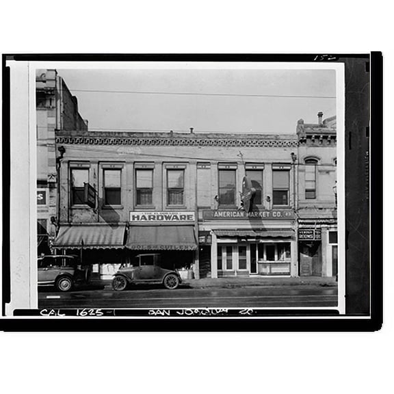 Historic Print, I. O. O. F. Building, El Dorado & Main Streets, Stockton, San Joaquin County, CA, 18" x 24"