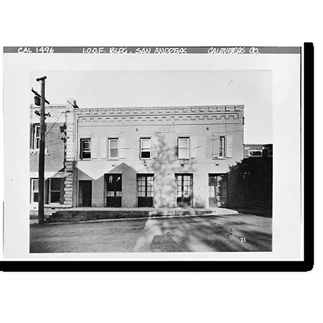 Historic Print, I. O. O. F. Hall, Main Street, San Andreas, Calaveras