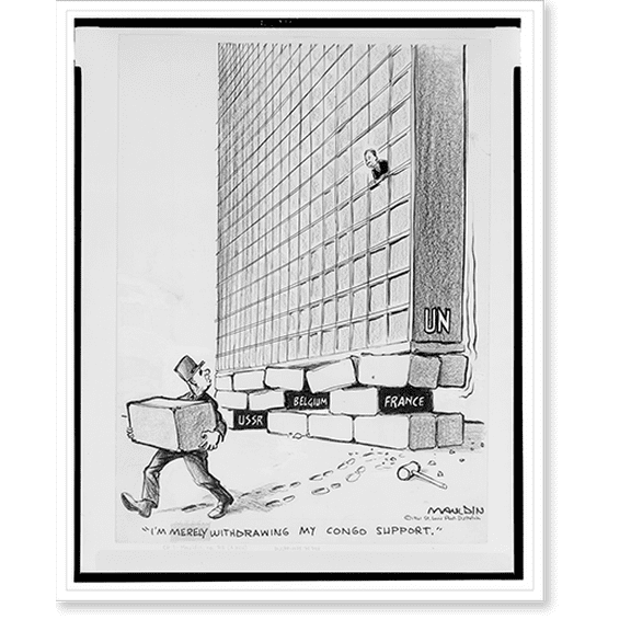 Historic Print, I'm merely withdrawing my Congo support"", 16" x 20"
