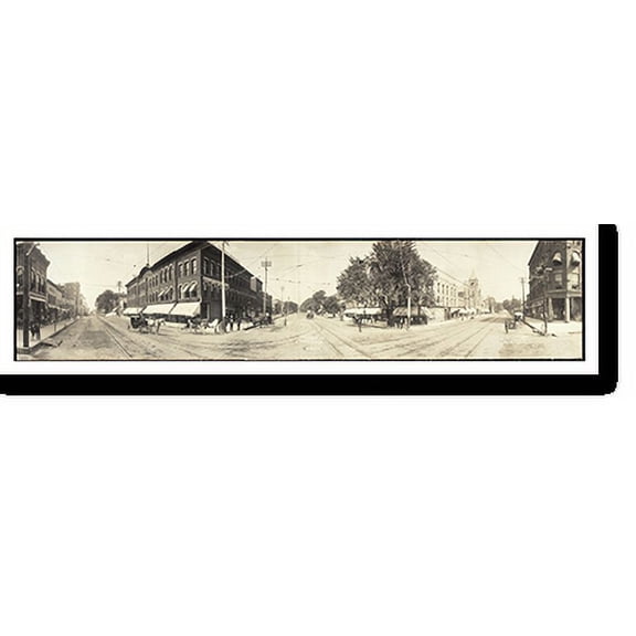 Historic Print, IA Clinton 1907 PHOTO, Width 7" x Length 36"