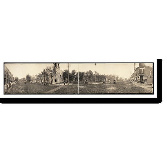Historic Print, IA Grinnell 1907 PHOTO, Width 11" x Length 49"